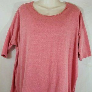 Lularoe Small Pink Gray Oversized Tunic Short Sleeve Round Neck Womens Top